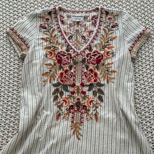 johnny was embroidered mini dress